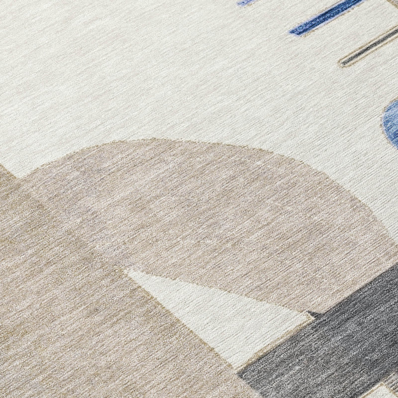 Daeira Blue Washable Indoor-Outdoor Rug - , 9' x 12'