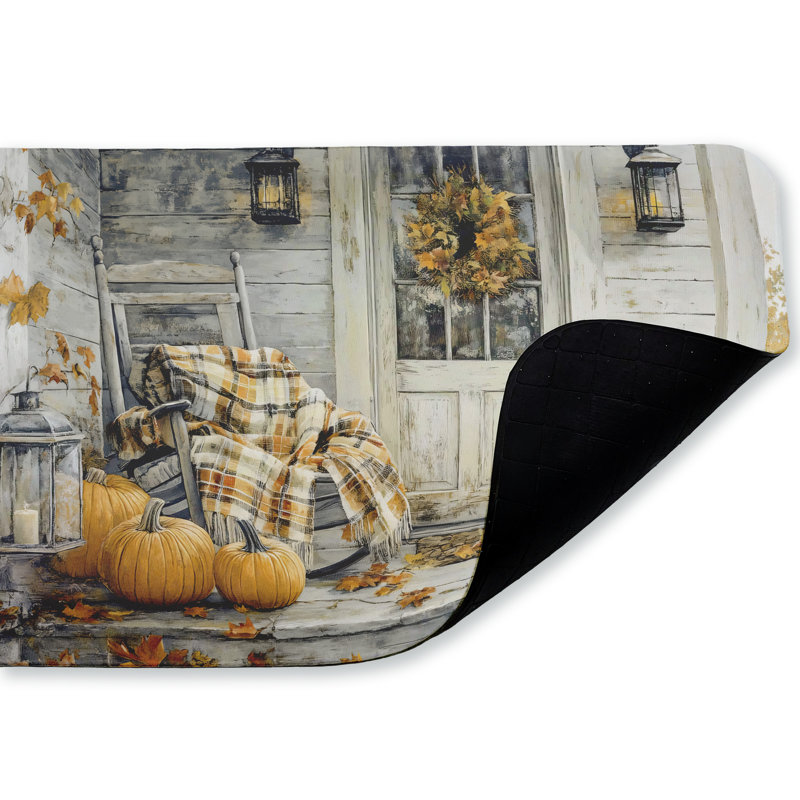Tapis de sol anti-fatigue Rustic Fall, Chaise berçante Rustic Fall