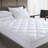 White Chartier Brushed Full XL Mattress Pad-586721615