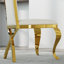 Ensemble de table de salle à manger 78 pouces blanche et dorée avec 8 chaises en cuir blanches-1292125835-1292125831