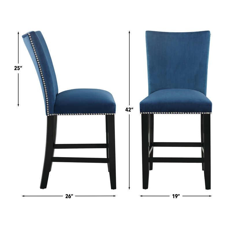 Tabouret de comptoir rembourré Anxhela