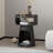 Round Modern Nightstand, Open Storage Bedside Table, Suitable for Bedroom Study, Steel Art Material.