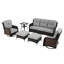 Ensemble de chaises pivotantes en osier pour l'extérieur 6 pièces avec coussins, table basse et repose-pieds-2066364046