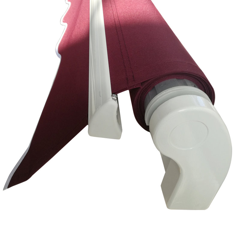 Dakota Fields Fabric Cover Retractable Patio Awning, Wine Red, 250cm W x 200cm D