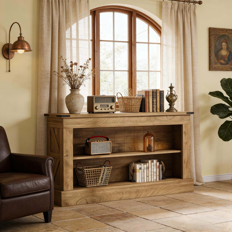 Console Farmhouse avec rangement double et conception polyvalente