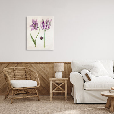 Deux fleurs mauves, toile par Jacob Marell