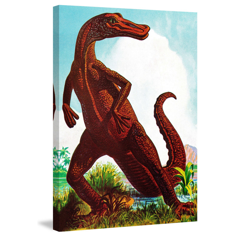 Dinosaur by Curtis - Wrapped Canvas Print, 46 cm H x 30 cm W