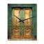 Vieille porte en bois avec sculptures à Paris, France VI - horloge murale rétro-934840270