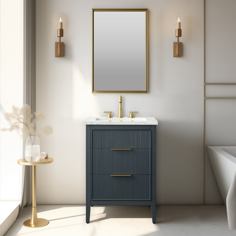 Emma 24" W Single Vanity, Vintage Blue