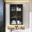 Armoire de rangement murale en verre avec 3 tablettes réglables - économiseur d'espace moderne pour la cuisine, la salle de bain et le salon