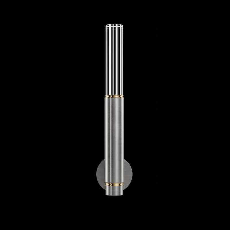 LED Wallchiere, Silver Leaf/Brass