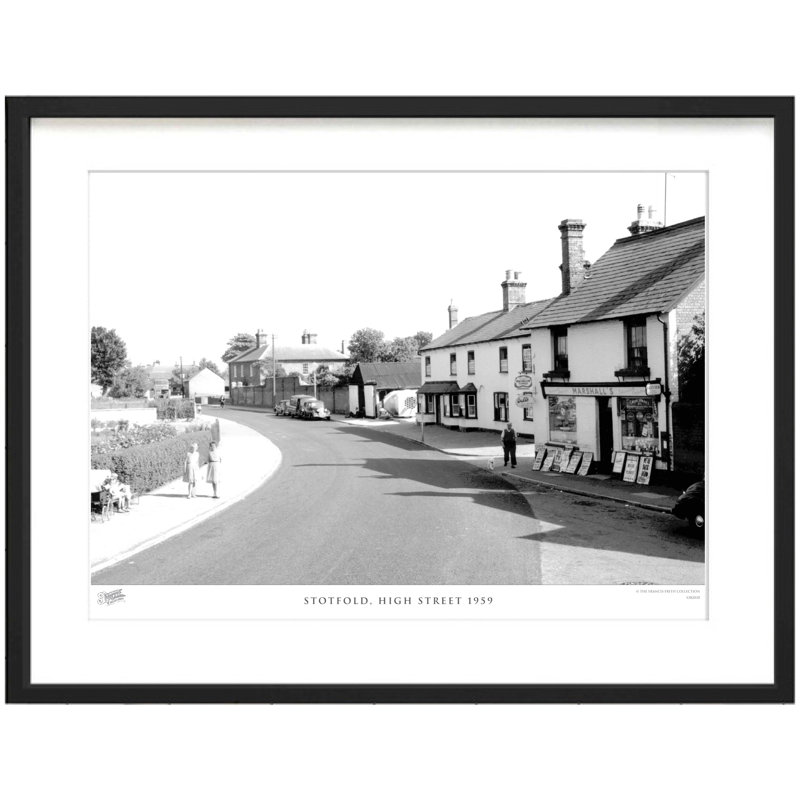 Stotfold, High Street 1959 - Single Picture Frame Print, 45cm H X 60cm W x 2cm D