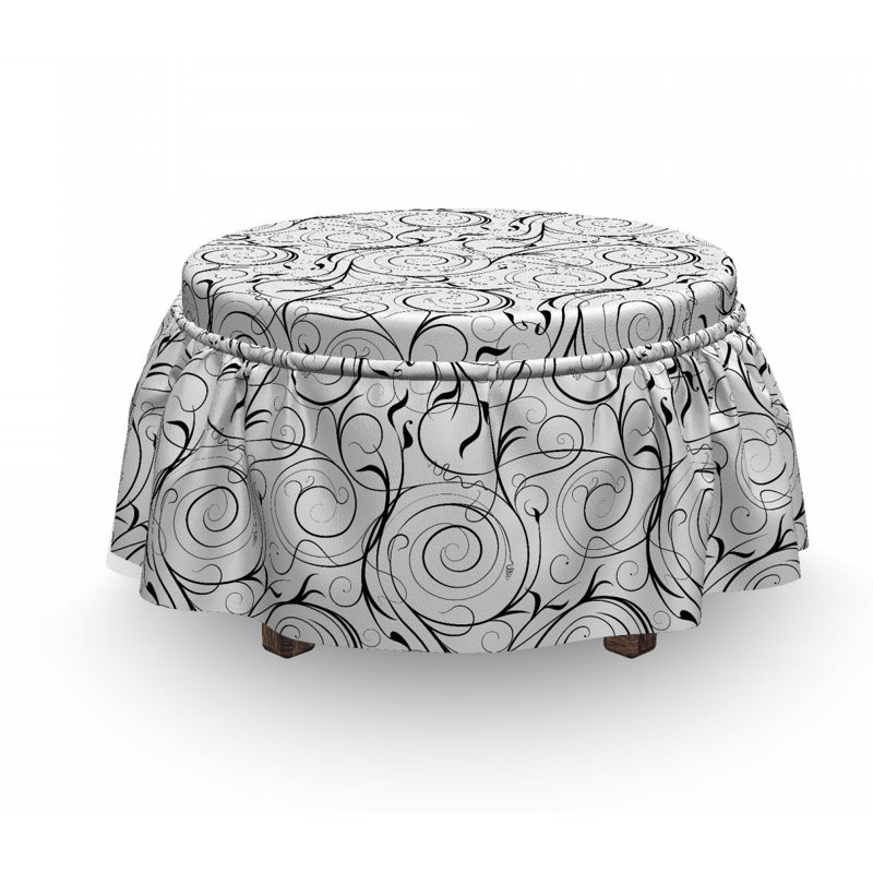 Housse pour repose-pieds motifs de tourbillons