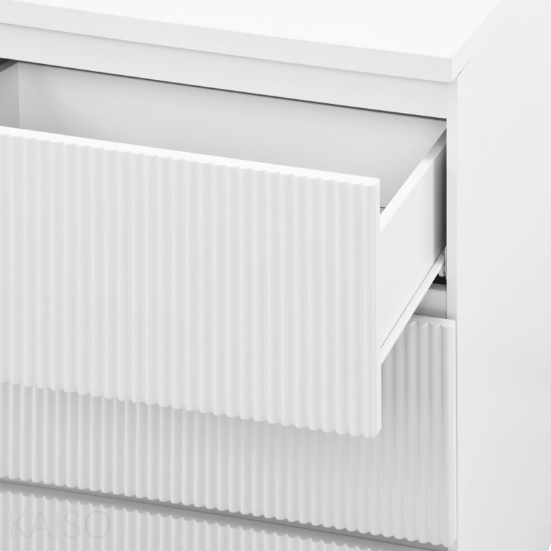 Commode 6 tiroirs Modern White, Blanc