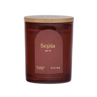 Bougie en pot sépia
