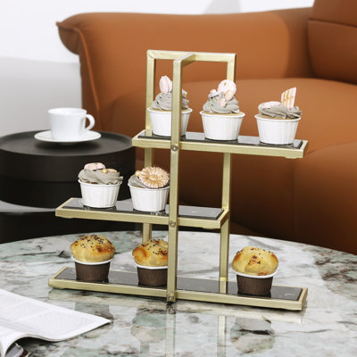 Présentoir à dessert à 3 niveaux Marble Cupcake