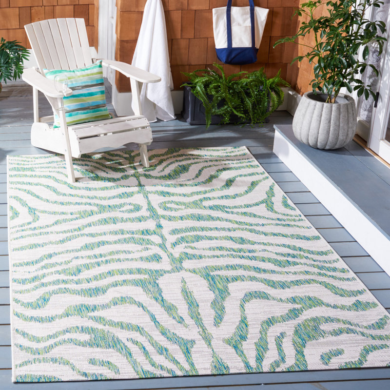 Tiltonsville Performance Animal Print Indoor/Outdoor Area Rug, Rectangle 5'3" x 7'7"