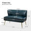 2 Seater Faux Leather Loveseat-1396152499