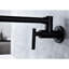 Robinet de remplissage de pot noir mat pour fixation murale, matériau en laiton, rotatif et pliable sur 360 °, poignées doubles à contrôle de l'eau lisse, robinet de cuisine à fixation en surface, noir, construction, rotation-1538740901