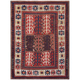 Tribal Design Late 19th Century Antique Caucasian Kazak Rug