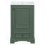 Meuble-lavabo de 20 po avec lavabo en céramique, porte à fermeture en douceur, tablette ajustable en forme de U, tiroir de compartiment et support de porte