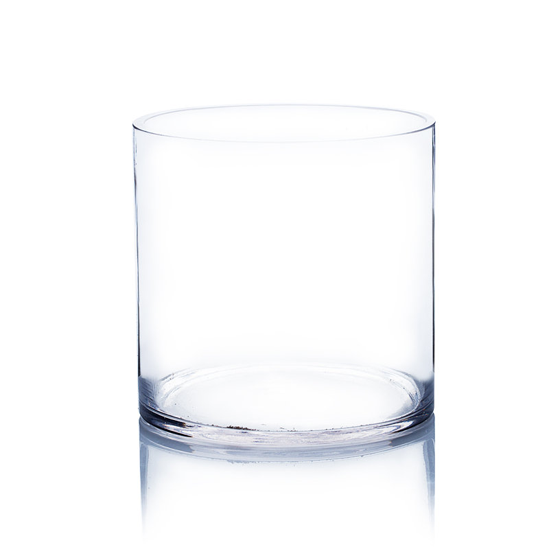 Vase en verre transparent Karissa, H 6 po x l 6 po x p 6 po