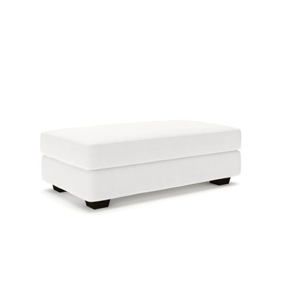 Emilio 49" Cotton Upholstered Ottoman