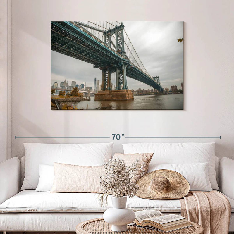 Couvert Manhattan Bridge NY, H 30 po x l 45 po