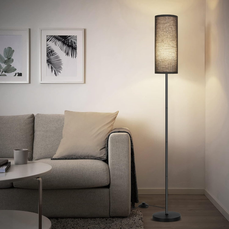 Imke 61.5'' Matte Traditional Floor Lamp, Black