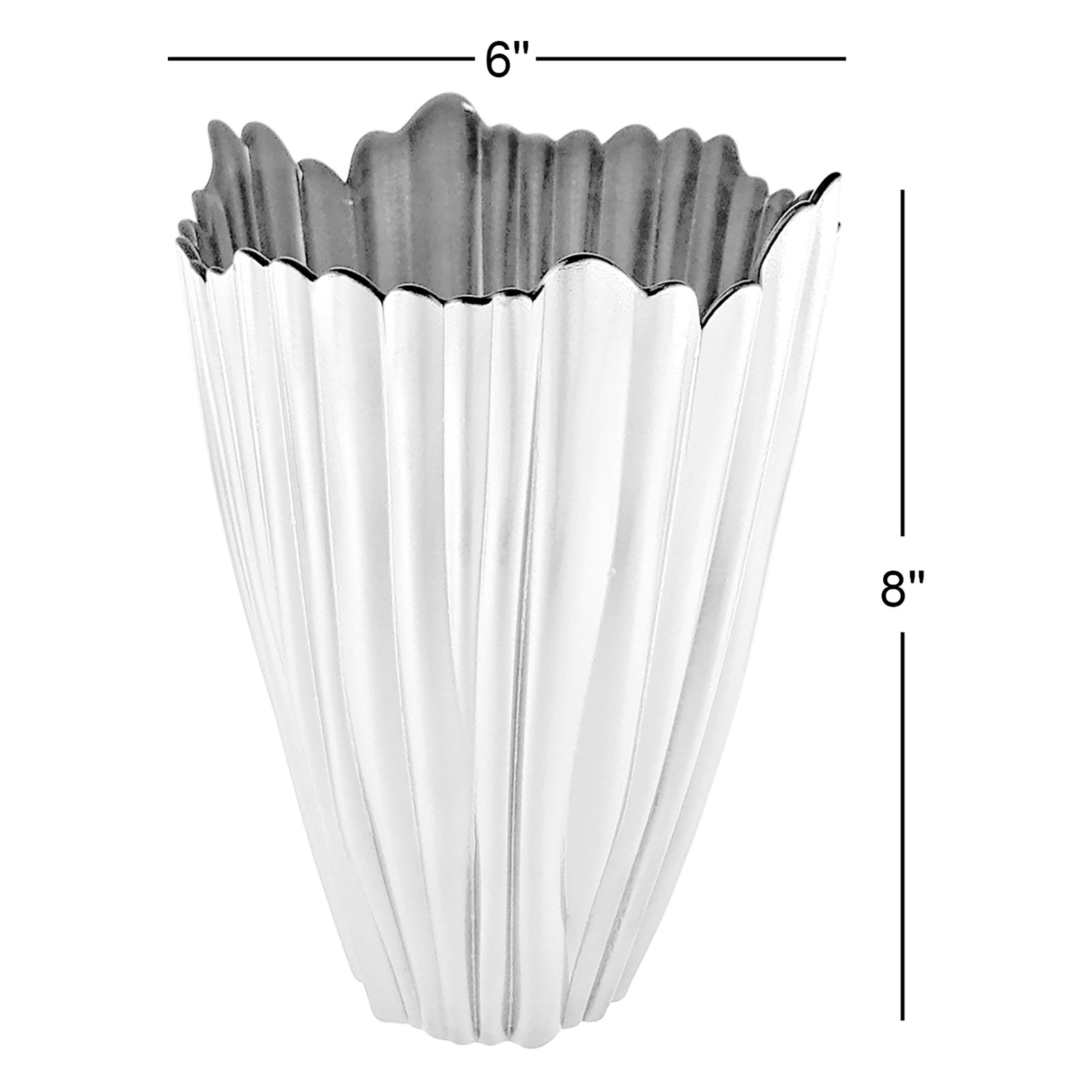 Biehl 8'' Glass Table Vase, Silver