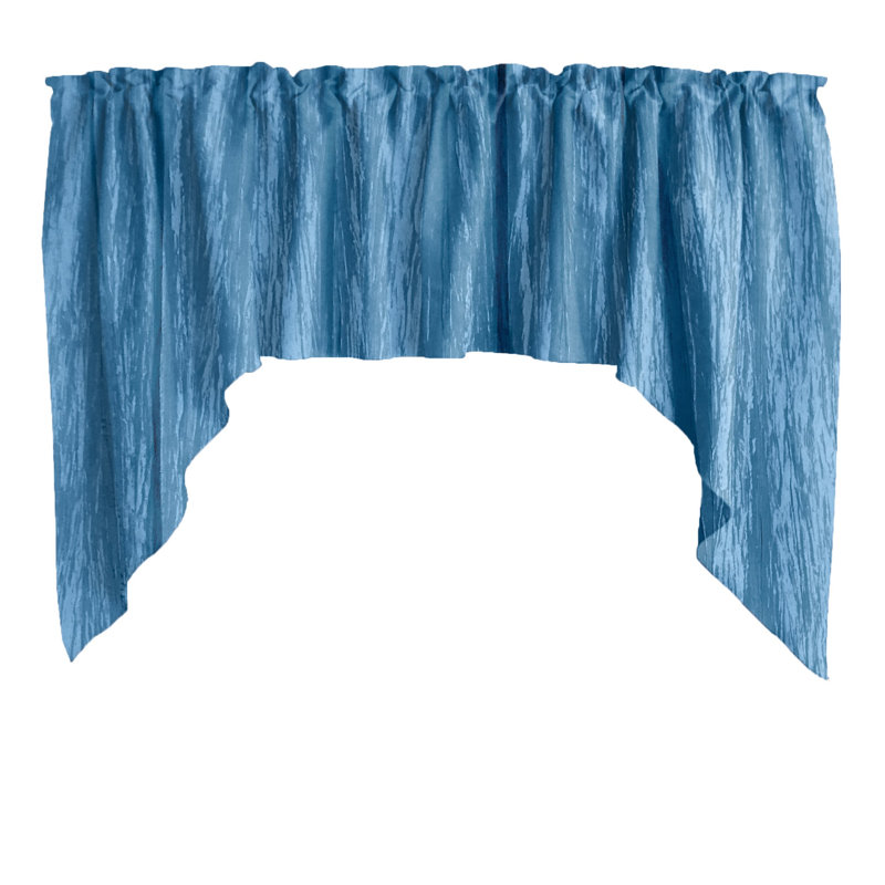 Cantonnière festonnée l 58 po, Turquoise