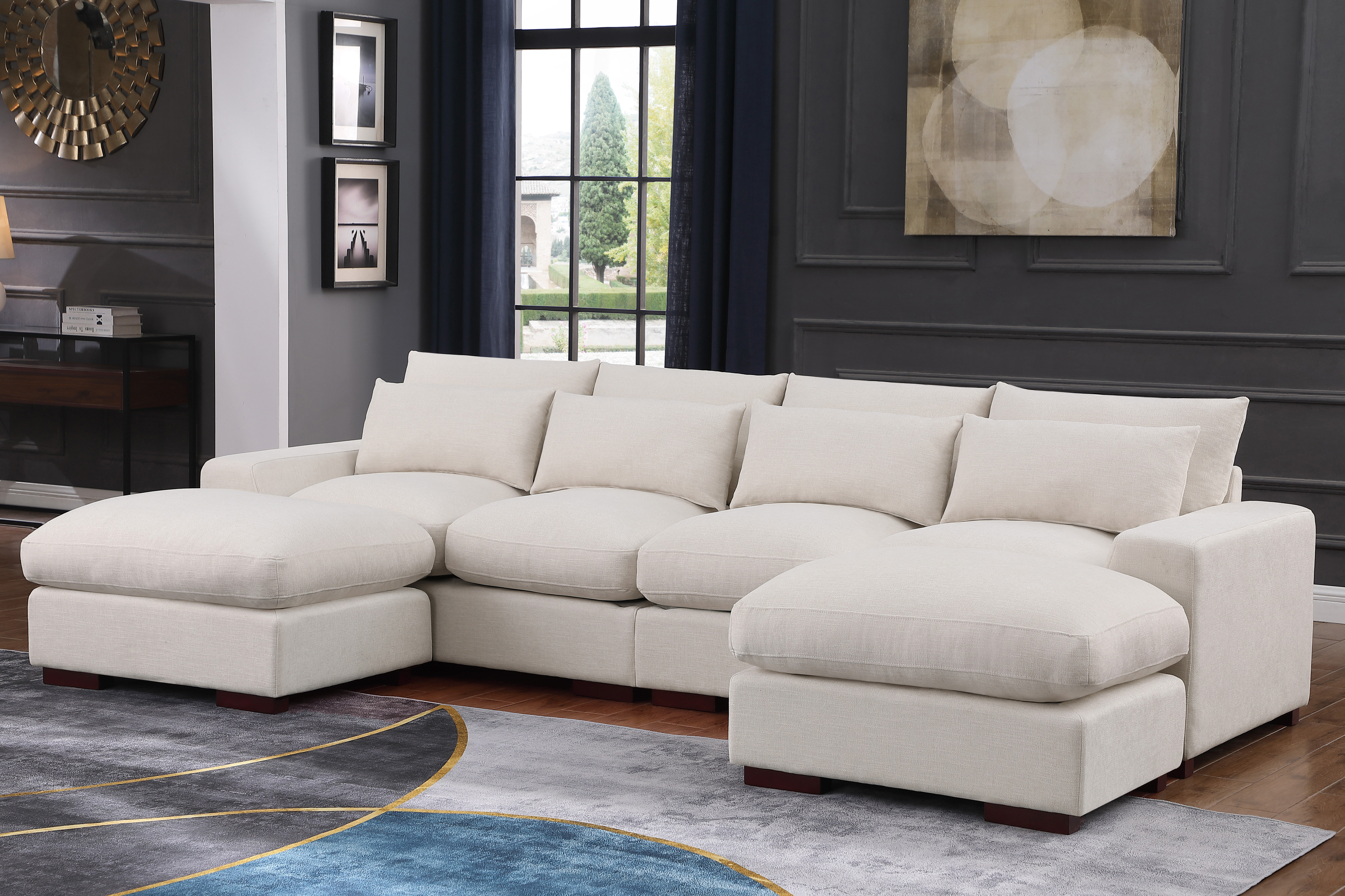 Nyerere 123.24" Upholstered Sofa