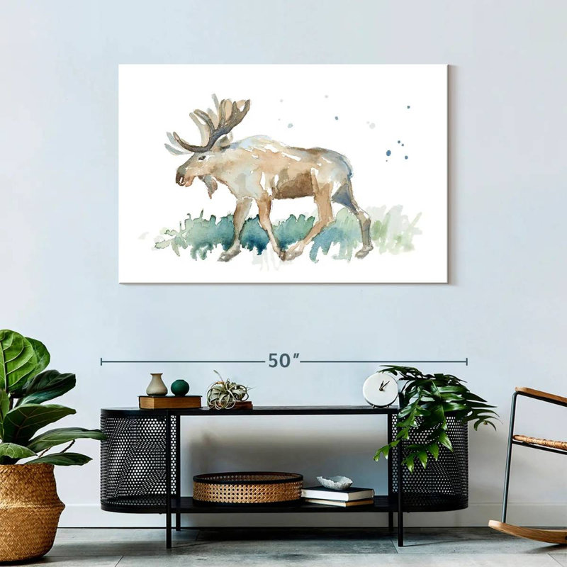 Brampt Watercolor Moose, 30" H x 45" W