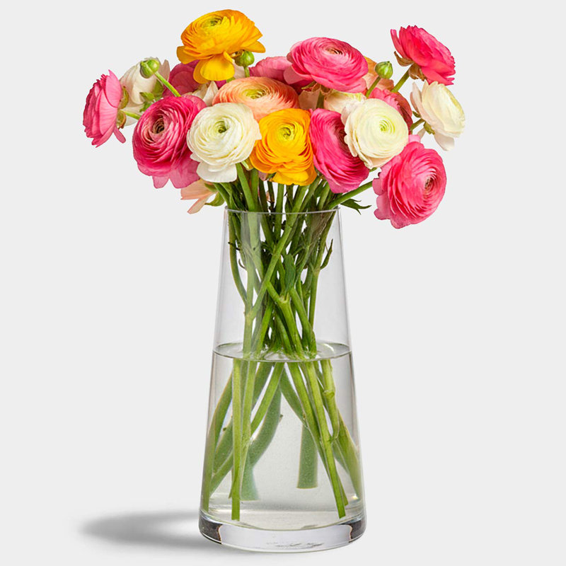 Vase de table en verre 12 pouces A Advik, capacité de 82 oz