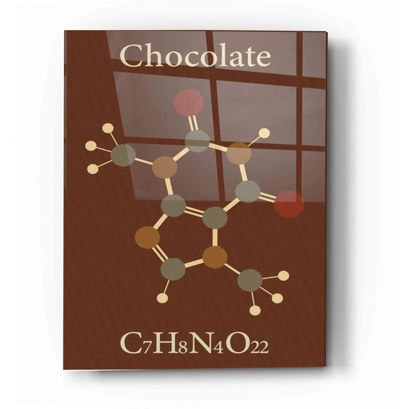 Art mural en verre Trinx «Chocolate Molecule», H 16 po x l 12 po x P 0,12 po