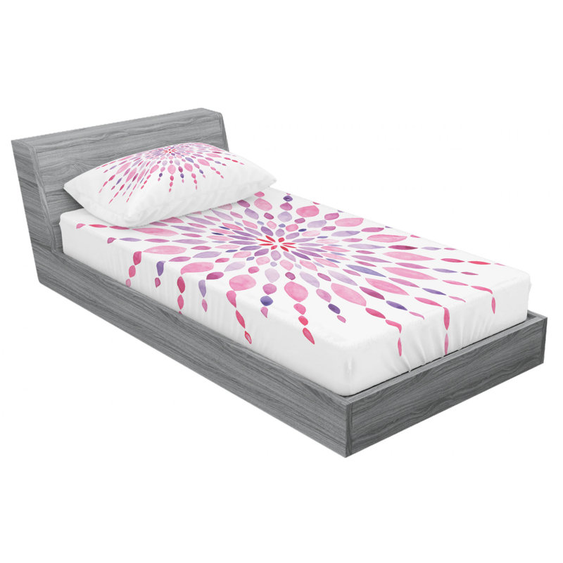 Mandala Microfiber Sheet Set, Twin Sheet Set + Fitted Sheet + 1 Pillowcase