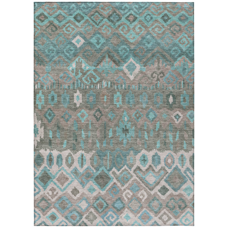 Machine Washable Indoor/Outdoor Matteson ACN2304 Casual Rug, Rectangle 5' x 7'6"