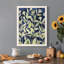 Indigo Blooming Night II - peinture sur toile encadrée-1588414146-1588414147