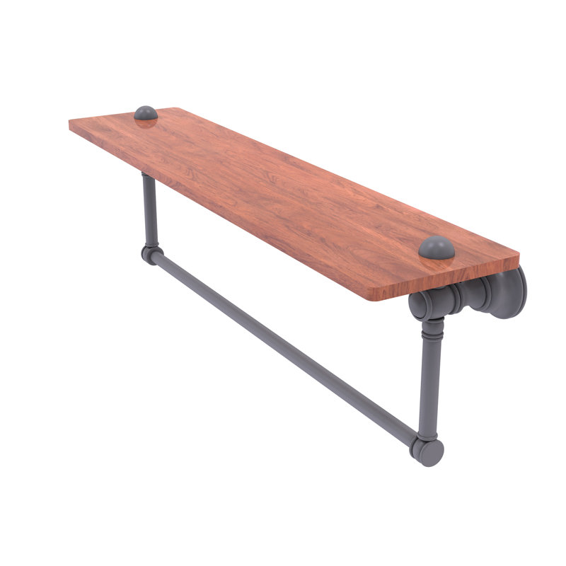 Tablette en bois Freyja, Gris mat, H 5,54 po x l 22 po x P 7 po
