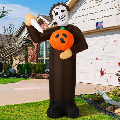 Tapis gonflable effrayant de citrouille d'Halloween