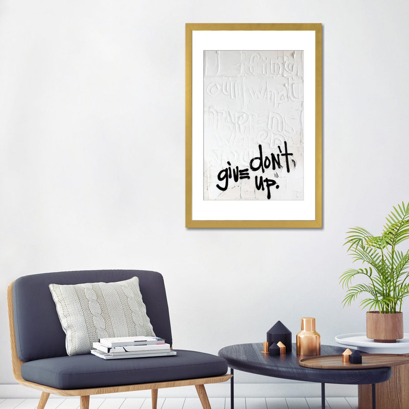«Find Out 24», reproduction d'art mural, papier d'art encadré, 32" x 24", Framed Paper, Gold