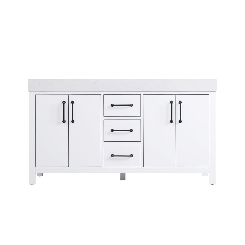 Meuble-lavabo double 60 po_Traditional_VF60660, Blanc
