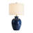 3-way Ceramic Table Lamp With Drum Shade-255232504