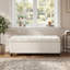 Banc repose-pieds avec rangement, surface blanche, pieds en bois d'hévéa, capacité de 300 lb-1795596924