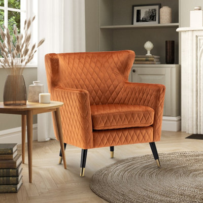 Ghita Velvet Wingback Chair