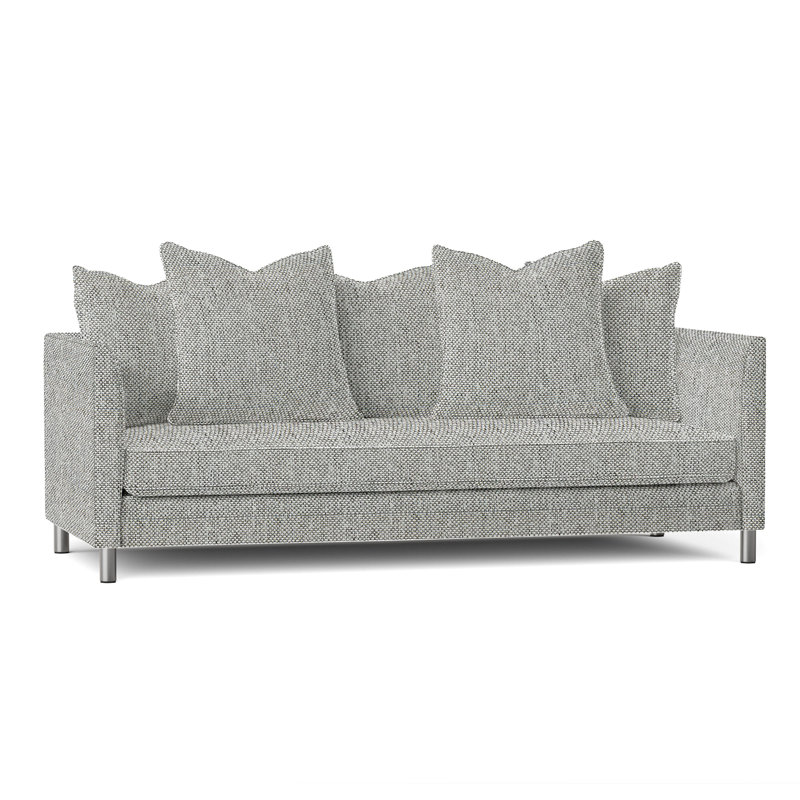 Taylor 87.5" Wide Patio Sofa with Cushions, Light Grey/Dark Grey Linen 6032-110