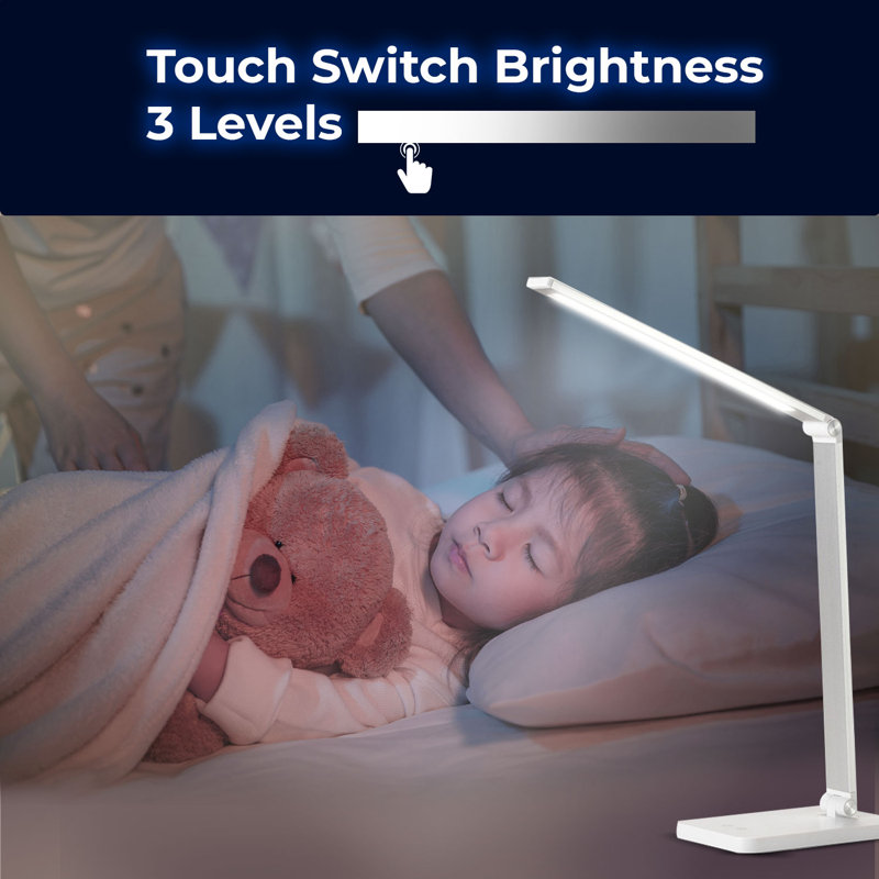 Neascu 11.4'' Table Lamp With USB and Wireless Charger