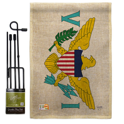 Double Sided 18.5'' H x 13'' W Polyester Flag Set
