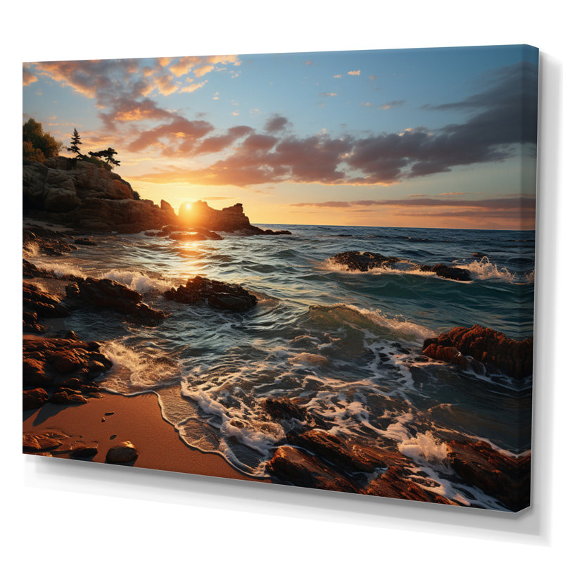 Golden Sands A hypnotisant sur toile, H 12 po x l 20 po, Toile tendue