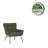 Fabric Accent Chair with Powder Coated Steel Legs-1674419256